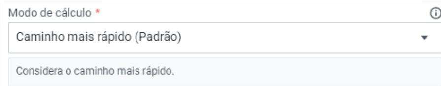 Modo de cálculo do roteiro de entregas